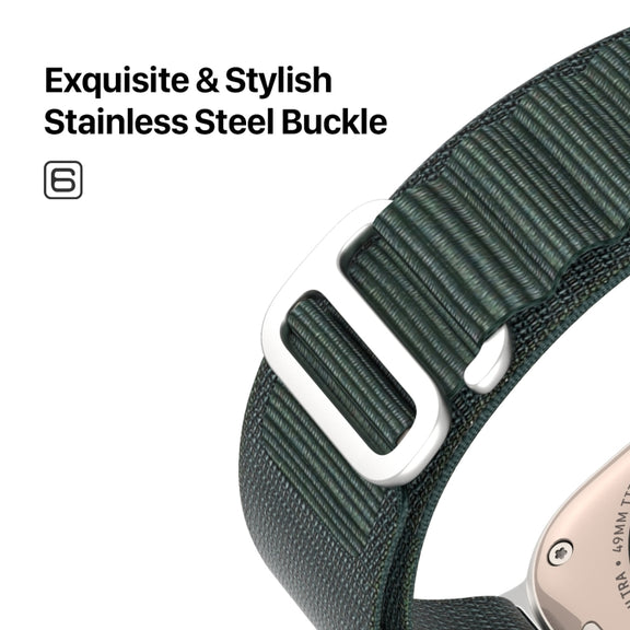 For Apple Watch Series 6 40mm DUX DUCIS GS Series Nylon Loop Watch Band(Green)