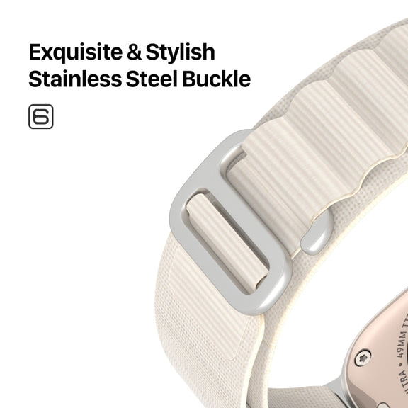 For Apple Watch Series 2 42mm DUX DUCIS GS Series Nylon Loop Watch Band(Starlight)