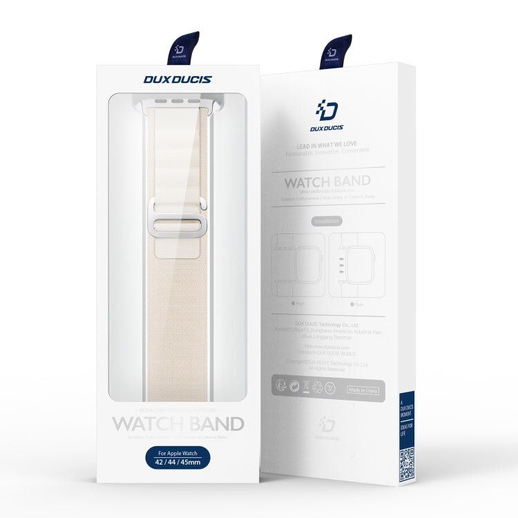 For Apple Watch Series 2 38mm DUX DUCIS GS Series Nylon Loop Watch Band(Starlight)