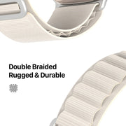 For Apple Watch 42mm DUX DUCIS GS Series Nylon Loop Watch Band(Starlight)