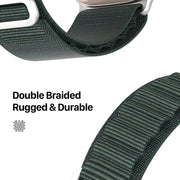 For Apple Watch Series 9 41mm DUX DUCIS GS Series Nylon Loop Watch Band(Green)