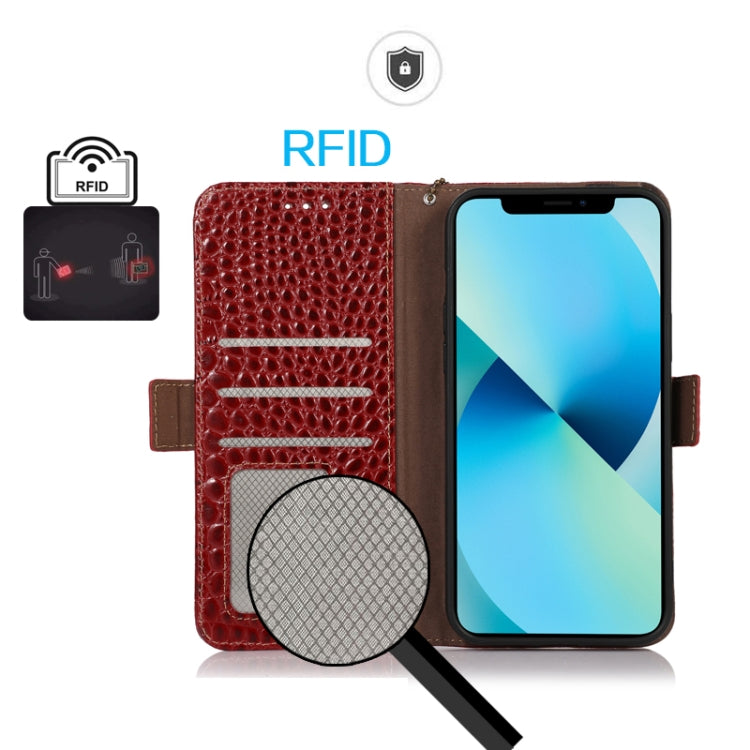 For Asus ZenFone 10 / ZenFone 9  Crocodile Top Layer Cowhide Leather Phone Case(Red) - ASUS Cases by PMC Jewellery | Online Shopping South Africa | PMC Jewellery | Buy Now Pay Later Mobicred