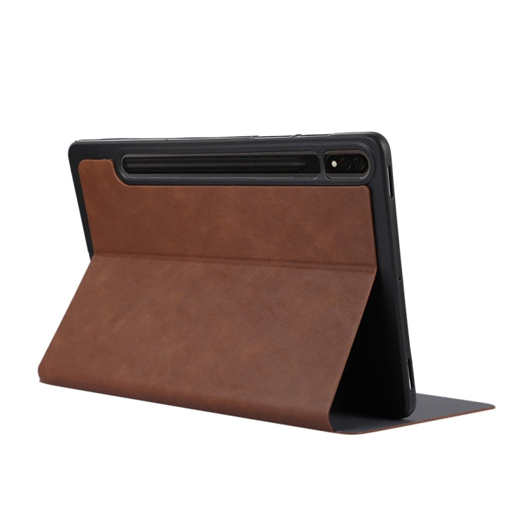 For Samsung Galaxy Tab S10 FE / S9 FE / S9 TPU Flip Tablet Protective Leather Case(Brown) - Galaxy Tab S9 FE by PMC Jewellery | Online Shopping South Africa | PMC Jewellery | Buy Now Pay Later Mobicred