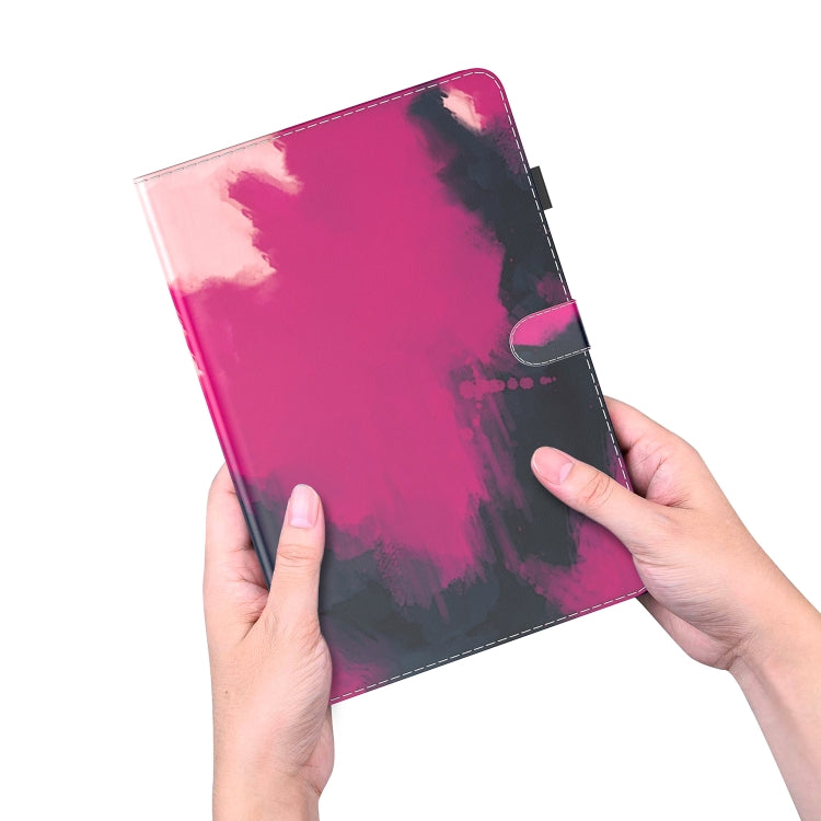 For Amazon Fire Max 11 Watercolor Pattern Flip Leather Tablet Case(Berry Color)