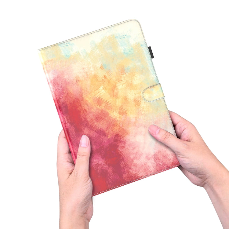 For Amazon Fire Max 11 Watercolor Pattern Flip Leather Tablet Case(Spring Cherry)