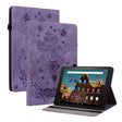 For Amazon Fire HD 10 2023 Butterfly Rose Embossed Leather Tablet Case(Purple) - Amazon by PMC TechLife | Online Shopping South Africa | PMC TechLife | Buy Now Pay Later Mobicred