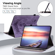 For Amazon Kindle Paperwhite 5 2023 2024 Butterfly Rose Embossed Leather Tablet Case(Purple)