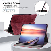 For Amazon Kindle Paperwhite 5 2024 Butterfly Rose Embossed Leather Tablet Case(Red)