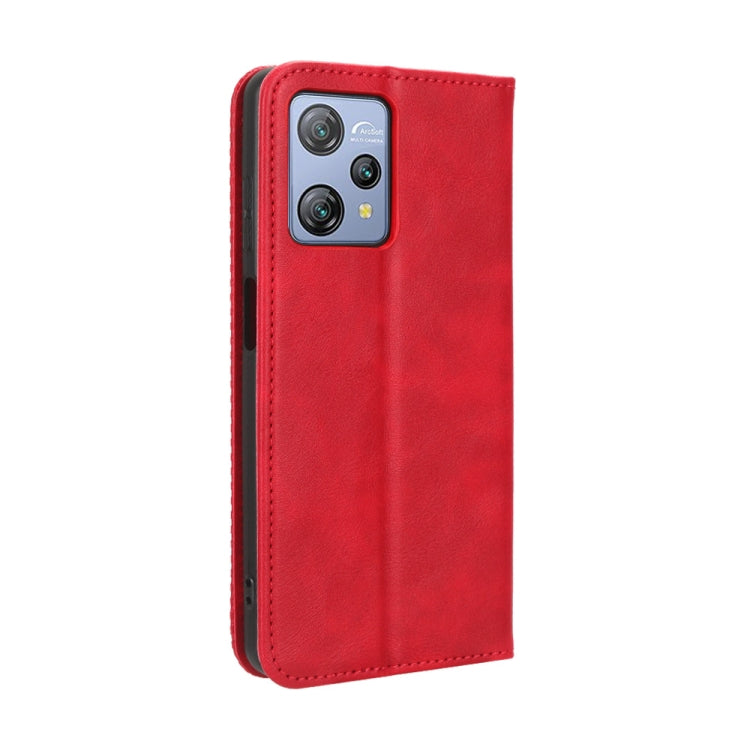 For Blackview A53 / A53 Pro Magnetic Buckle Retro Texture Leather Phone Case(Red) - More Brand by PMC TechLife | Online Shopping South Africa | PMC TechLife