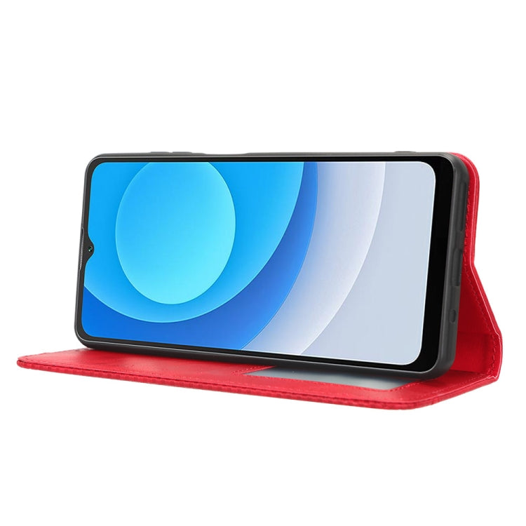 For Blackview A53 / A53 Pro Magnetic Buckle Retro Texture Leather Phone Case(Red) - More Brand by PMC TechLife | Online Shopping South Africa | PMC TechLife