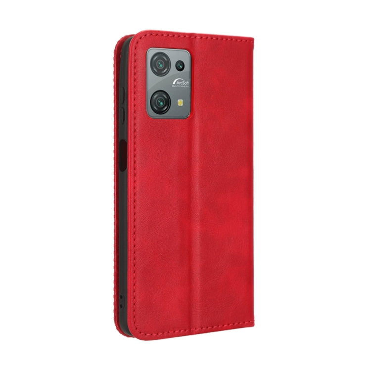 For Blackview Oscal C30 / C30 Pro Magnetic Buckle Retro Texture Leather Phone Case(Red) - More Brand by PMC TechLife | Online Shopping South Africa | PMC TechLife