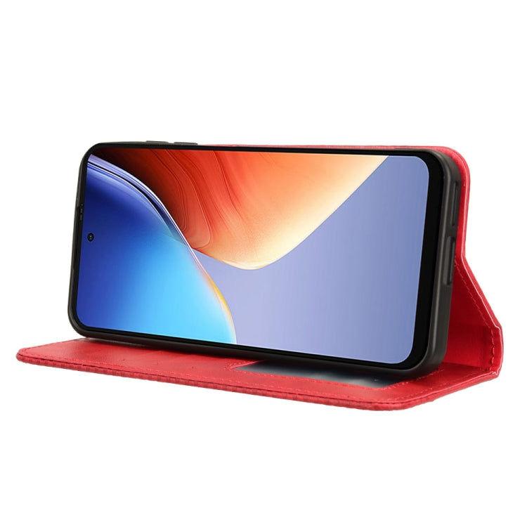 For Blackview A96 Magnetic Buckle Retro Texture Leather Phone Case(Red) - More Brand by PMC TechLife | Online Shopping South Africa | PMC TechLife