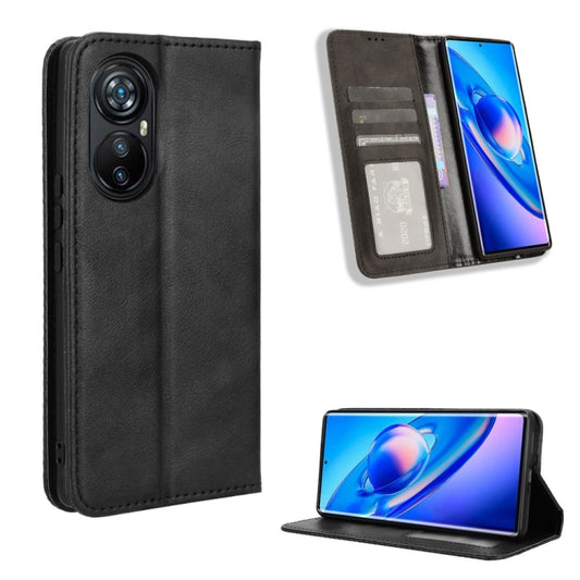 For Blackview A200 Pro Magnetic Buckle Retro Texture Leather Phone Case(Black) - free shipping - PMC Jewellery - Order now!