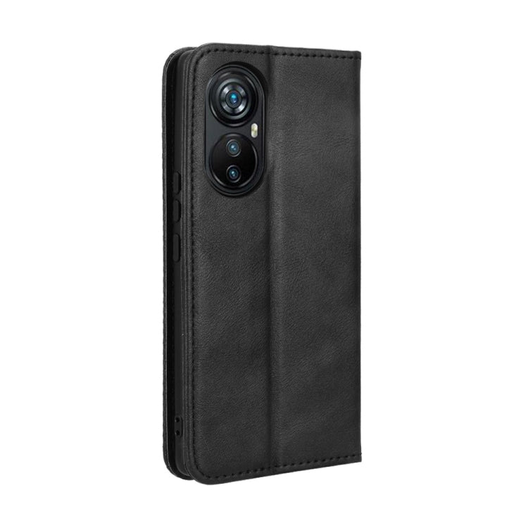 For Blackview A200 Pro Magnetic Buckle Retro Texture Leather Phone Case(Black) - free shipping - PMC TechLife - Order now!