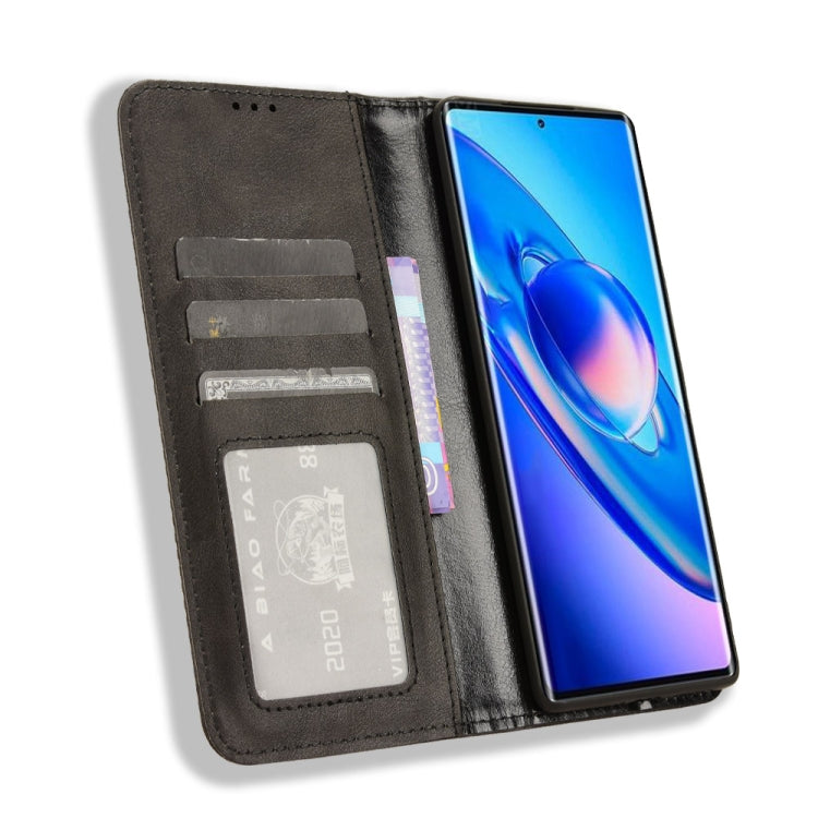 For Blackview A200 Pro Magnetic Buckle Retro Texture Leather Phone Case(Black) - free shipping - PMC Jewellery - Order now!
