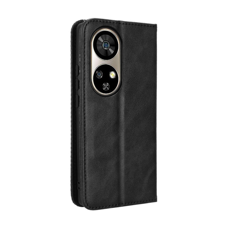 For Ulefone Note 17 Pro Magnetic Buckle Retro Texture Leather Phone Case(Black) - free shipping - PMC Jewellery - Order now!