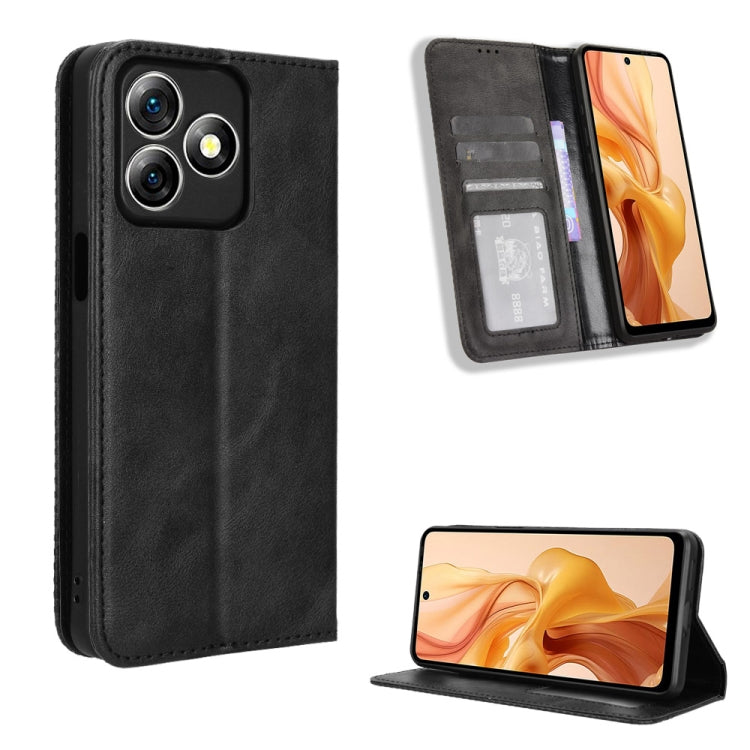 For Ulefone Note 18 Ultra Magnetic Buckle Retro Texture Leather Phone Case(Black) - Ulefone Cases by PMC Jewellery | Online Shopping South Africa | PMC Jewellery | Buy Now Pay Later Mobicred