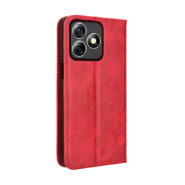 For Ulefone Note 18 Ultra Magnetic Buckle Retro Texture Leather Phone Case(Red) - Ulefone Cases by PMC Jewellery | Online Shopping South Africa | PMC Jewellery | Buy Now Pay Later Mobicred