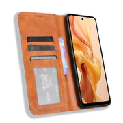 For Ulefone Note 18 Ultra Magnetic Buckle Retro Texture Leather Phone Case(Brown)