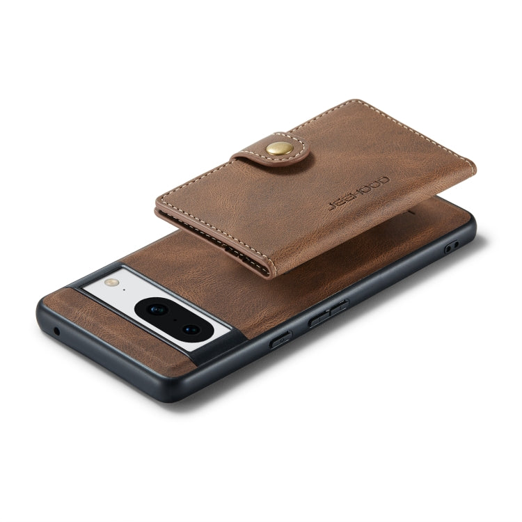 For Google Pixel 8 JEEHOOD Retro Magnetic Detachable Wallet Phone Case(Brown) - Google Cases by JEEHOOD | Online Shopping South Africa | PMC Jewellery | Buy Now Pay Later Mobicred