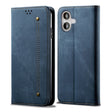 For iPhone 16 Plus Denim Texture Casual Style Horizontal Flip Leather Case(Blue) - iPhone 16 Plus Cases by PMC TechLife | Online Shopping South Africa | PMC TechLife | Buy Now Pay Later Mobicred