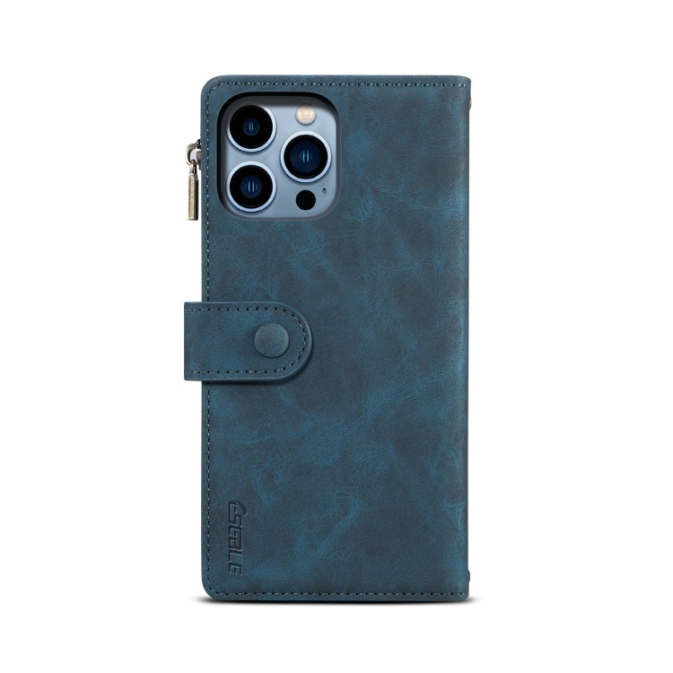 For iPhone 15 Pro Max ESEBLE Retro Frosted RFID Flip Leather Phone Case(Dark Green)