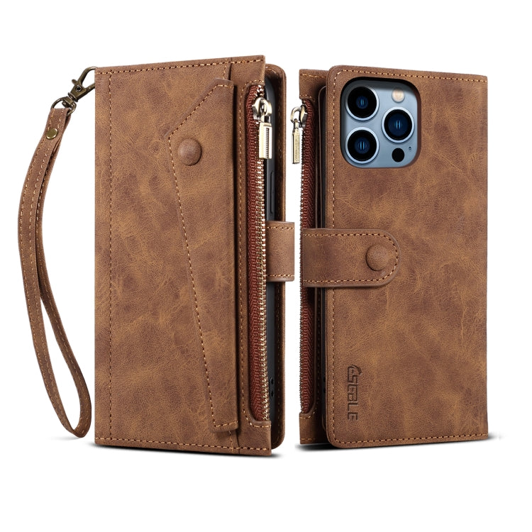 For iPhone 16 Pro Max ESEBLE Retro Frosted RFID Flip Leather Phone Case(Brown) - free shipping - PMC TechLife - Order now!