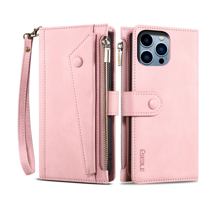 For iPhone 16 Pro Max ESEBLE Retro Frosted RFID Flip Leather Phone Case(Rose Gold) - free shipping - PMC TechLife - Order now!