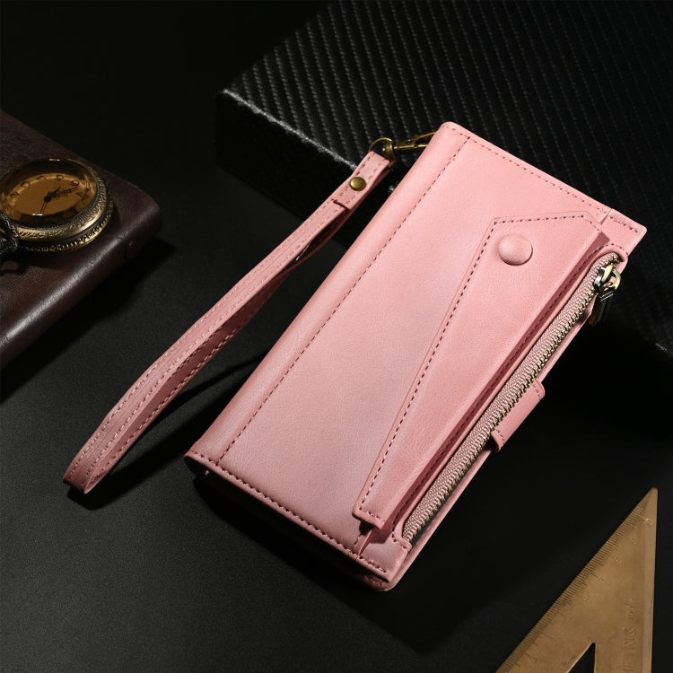 For iPhone 16 Pro Max ESEBLE Retro Frosted RFID Flip Leather Phone Case(Rose Gold) - free shipping - PMC TechLife - Order now!