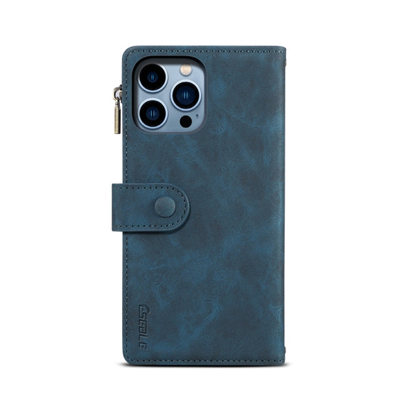For iPhone 16 Pro Max ESEBLE Retro Frosted RFID Flip Leather Phone Case(Dark Green)