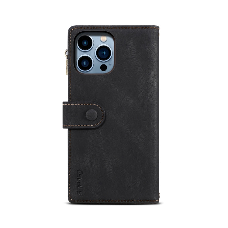 For iPhone 16 Pro ESEBLE Retro Frosted RFID Flip Leather Phone Case(Black)
