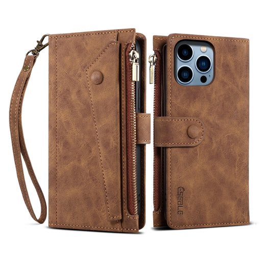 For iPhone 16 Pro ESEBLE Retro Frosted RFID Flip Leather Phone Case(Brown) - free shipping - PMC Jewellery - Order now!