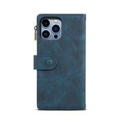 For iPhone 16 Pro ESEBLE Retro Frosted RFID Flip Leather Phone Case(Dark Green)