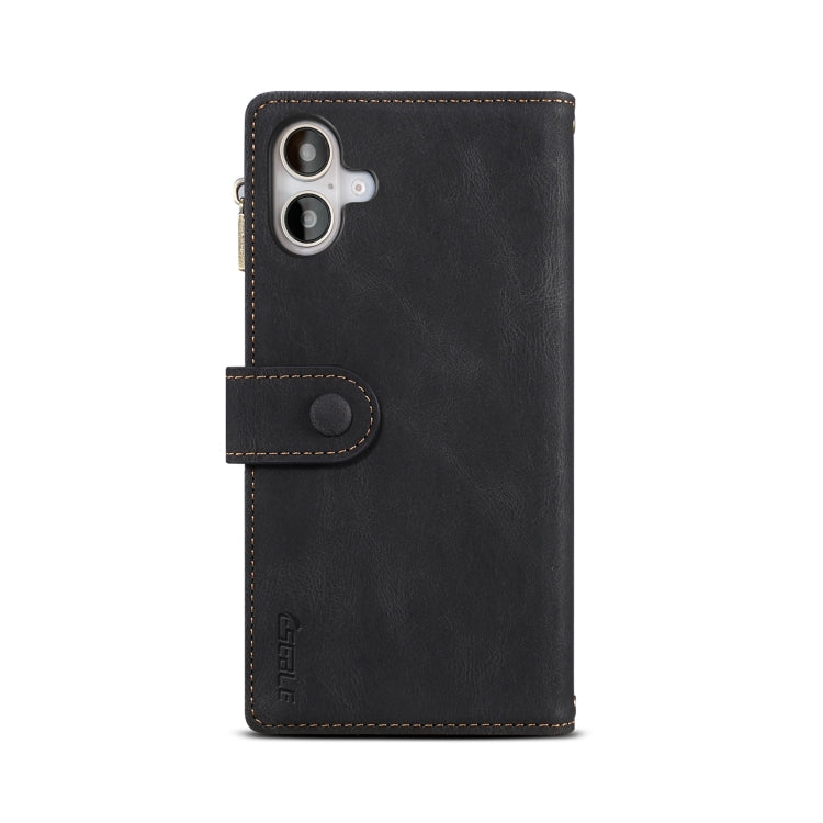 For iPhone 16 Plus ESEBLE Retro Frosted RFID Flip Leather Phone Case(Black) - free shipping - PMC TechLife - Order now!