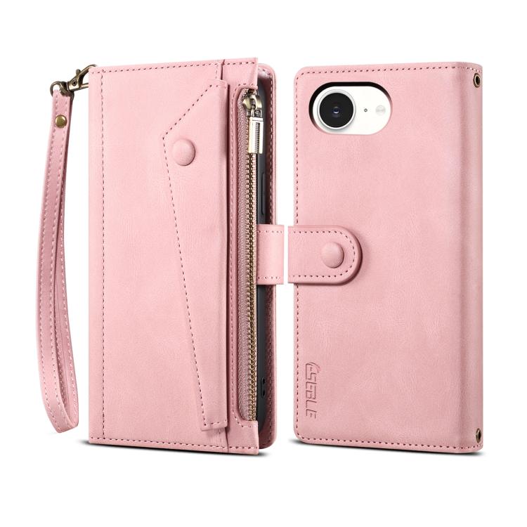 For iPhone 16e ESEBLE Retro Frosted RFID Flip Leather Phone Case(Rose Gold) - iPhone 16e Cases by ESEBLE | Online Shopping South Africa | PMC TechLife | Buy Now Pay Later Mobicred