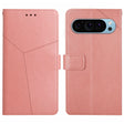 For Google Pixel 9 Y-shaped Pattern Flip Leather Phone Case(Pink) - Google Cases by PMC TechLife | Online Shopping South Africa | PMC TechLife | Buy Now Pay Later Mobicred
