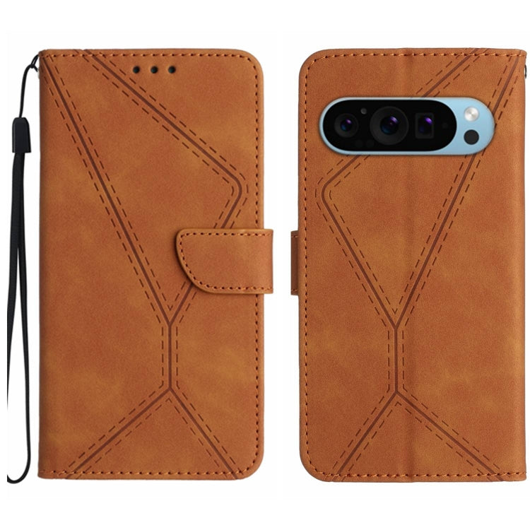 For Google Pixel 9 Stitching Embossed Leather Phone Case(Brown) - free shipping - PMC TechLife - Order now!
