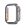For Apple Watch Series 6 / 5 / 4 / SE 44mm Tempered Film Hybrid PC Integrated Watch Case(Original Black Orange) - Watch Cases by PMC TechLife | Online Shopping South Africa | PMC TechLife | Buy Now Pay Later Mobicred