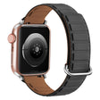 For Apple Watch SE 40mm Reverse Buckle Magnetic Silicone Watch Band(Silver Buckle Grey Brown) - free shipping - PMC TechLife - Order now!