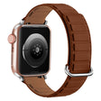 For Apple Watch Ultra 2 49mm Reverse Buckle Magnetic Silicone Watch Band(Silver Buckle Brown) - free shipping - PMC TechLife - Order now!
