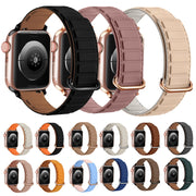 For Apple Watch Ultra 2 49mm Reverse Buckle Magnetic Silicone Watch Band(Silver Buckle Grey Brown)