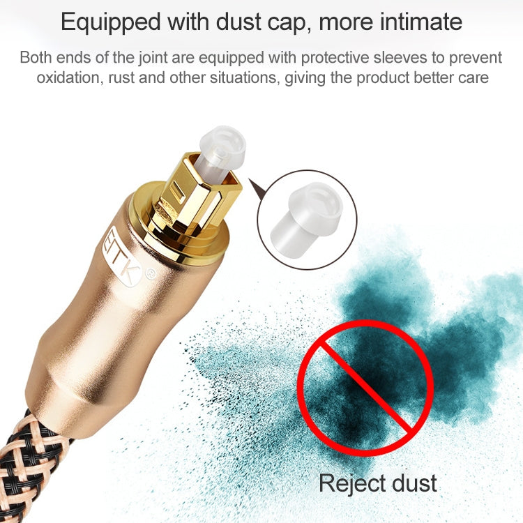 10m EMK OD6.0mm Gold-plated TV Digital Audio Optical Fiber Connecting Cable