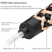 25m EMK OD6.0mm Gold-plated TV Digital Audio Optical Fiber Connecting Cable
