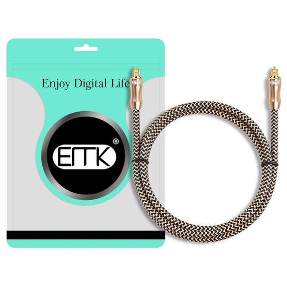 30m EMK OD6.0mm Gold-plated TV Digital Audio Optical Fiber Connecting Cable