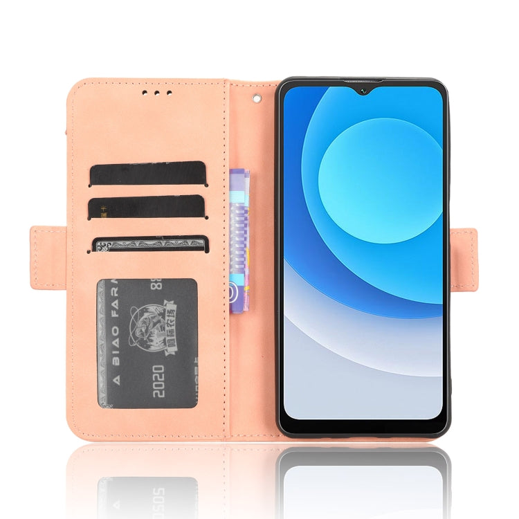 For Blackview A53 / A53 Pro Skin Feel Calf Texture Card Slots Leather Phone Case(Pink) - More Brand by PMC TechLife | Online Shopping South Africa | PMC TechLife