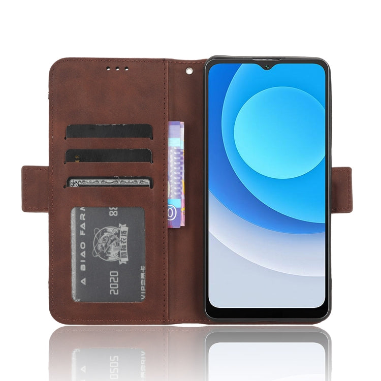 For Blackview A53 / A53 Pro Skin Feel Calf Texture Card Slots Leather Phone Case(Brown) - More Brand by PMC TechLife | Online Shopping South Africa | PMC TechLife