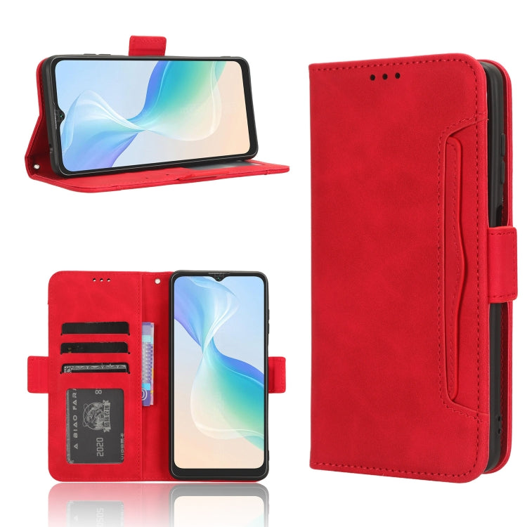 For Blackview Oscal C30 / C30 Pro Skin Feel Calf Texture Card Slots Leather Phone Case(Red) - More Brand by PMC TechLife | Online Shopping South Africa | PMC TechLife