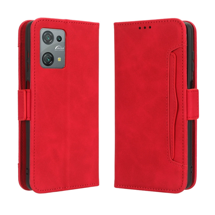 For Blackview Oscal C30 / C30 Pro Skin Feel Calf Texture Card Slots Leather Phone Case(Red) - More Brand by PMC TechLife | Online Shopping South Africa | PMC TechLife