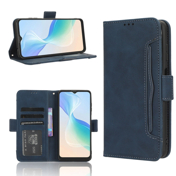 For Blackview Oscal C30 / C30 Pro Skin Feel Calf Texture Card Slots Leather Phone Case(Blue) - More Brand by PMC TechLife | Online Shopping South Africa | PMC TechLife
