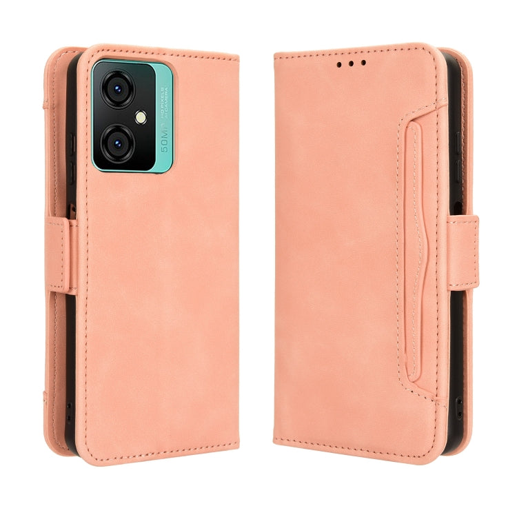 For Blackview Oscal C70 Skin Feel Calf Texture Card Slots Leather Phone Case(Pink) - More Brand by PMC TechLife | Online Shopping South Africa | PMC TechLife
